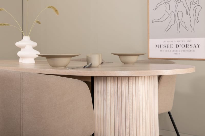 Soikea ruokailuryhmä Venture Home Bianca, Berit Beige Vaalea puu 4 kpl - Huonekalut - Pöytä & ruokailuryhmä - Ruokailuryhmä
