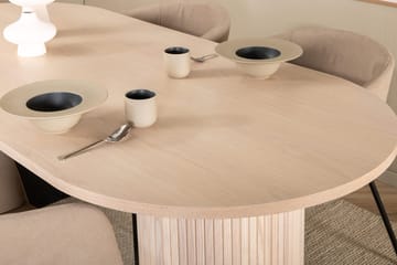 Soikea ruokailuryhmä Venture Home Bianca, Berit Beige Vaalea puu 4 kpl - Huonekalut - Pöytä & ruokailuryhmä - Ruokailuryhmä