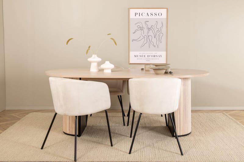 Soikea ruokailuryhmä Venture Home Bianca, Berit - Huonekalut - Pöytä & ruokailuryhmä - Ruokailuryhmä