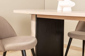 Soikea ruokailuryhmä Venture Home Bianca, Velvet Valkolakattu - Huonekalut - Pöytä & ruokailuryhmä - Ruokailuryhmä
