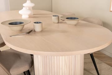 Soikea ruokailuryhmä Venture Home Bianca, Velvet Valkolakattu - Huonekalut - Pöytä & ruokailuryhmä - Ruokailuryhmä