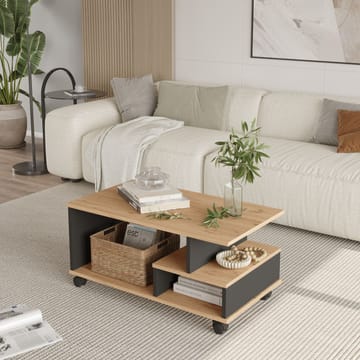 Solven sohvapöytä 90x42,5x51 cm - Oak/Anthracite - Huonekalut - Pöytä & ruokailuryhmä - Sohvapöytä