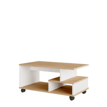 Solven sohvapöytä 90x42,5x51 cm - Tammi ja valkoinen - Huonekalut - Pöytä & ruokailuryhmä - Sohvapöytä