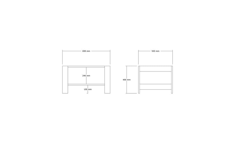 Sorin Sohvapöytä 69,8 cm - Pähkinä - Huonekalut - Pöytä & ruokailuryhmä - Sohvapöytä