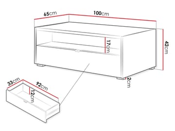 Sovren Sohvapöytä 100 cm - Ruskea - Huonekalut - Pöytä & ruokailuryhmä - Sohvapöytä