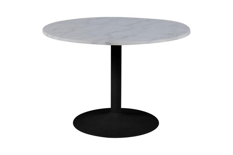 Stabby Ruokailuryhmä Pyöreä 110 Cm + 4 Ruokapöydän Tuolia - Musta/Valkoinen/Beige - Huonekalut - Pöytä & ruokailuryhmä - Ruokailuryhmä