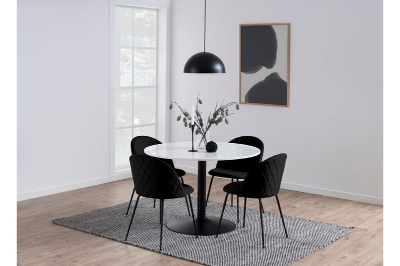 Stabby Ruokapöytä 110x110 cm Pyöreä - Valkoinen - Huonekalut - Pöytä & ruokailuryhmä - Ruokapöydät & keittiön pöydät