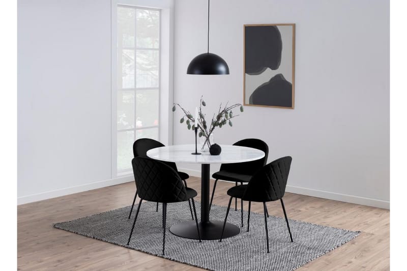 Stabby Ruokapöytä 110x110 cm Pyöreä - Valkoinen - Huonekalut - Pöytä & ruokailuryhmä - Ruokapöydät & keittiön pöydät