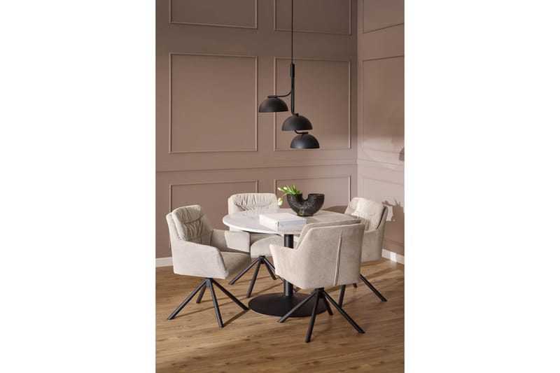 Stabby Ruokapöytä 110x110 cm Pyöreä - Valkoinen - Huonekalut - Pöytä & ruokailuryhmä - Ruokapöydät & keittiön pöydät