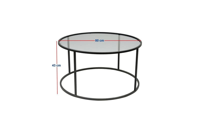Startis Sohvapöytä 80 cm - Musta - Huonekalut - Pöytä & ruokailuryhmä - Sohvapöytä