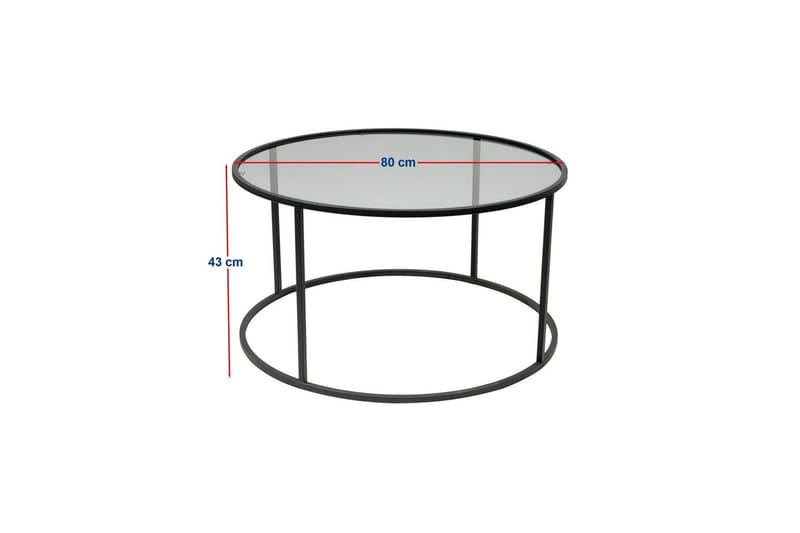 Startis Sohvapöytä 80 cm - Musta - Huonekalut - Pöytä & ruokailuryhmä - Sohvapöytä