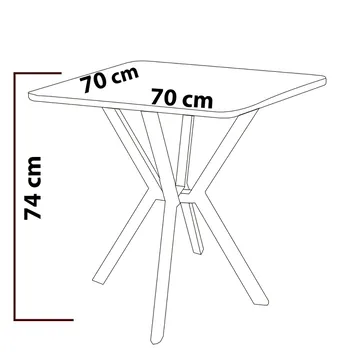 Stedum ruokailuryhmä pöytä 70 cm + 2 tuolia - Huonekalut - Pöytä & ruokailuryhmä - Ruokailuryhmä