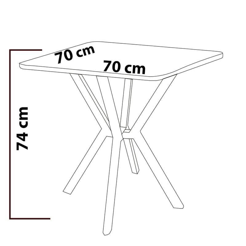 Stedum ruokailuryhmä pöytä 70 cm + 2 tuolia - Huonekalut - Pöytä & ruokailuryhmä - Ruokailuryhmä