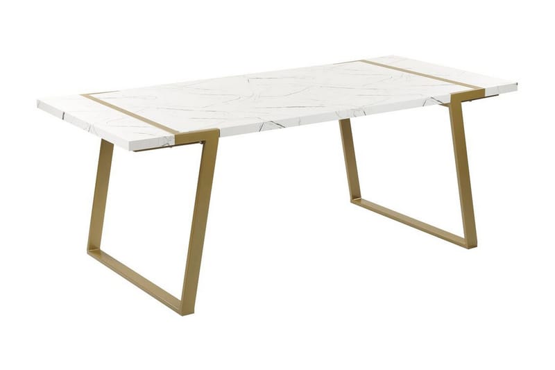 Stensby Ruokapöytä 90x200 cm, Valkoinen Kulta