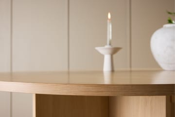 Strada Suorakulmainen Ruokapöytä 120 cm Puu- ja Tammijäljitelmällä - Valkoiseksi Pesty - Huonekalut - Pöytä & ruokailuryhmä - Ruokapöydät & keittiön pöydät