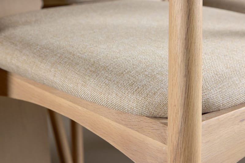 Suorakulmainen ruokailuryhmä Tyresö 220 cm, 6 Ven-tuolia - Luonnonväri/Whitewash - Huonekalut - Pöytä & ruokailuryhmä - Ruokailuryhmä