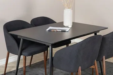 Suorakulmainen ruokailuryhmä Venture Home Silar, Arch - musta - Huonekalut - Pöytä & ruokailuryhmä - Ruokailuryhmä