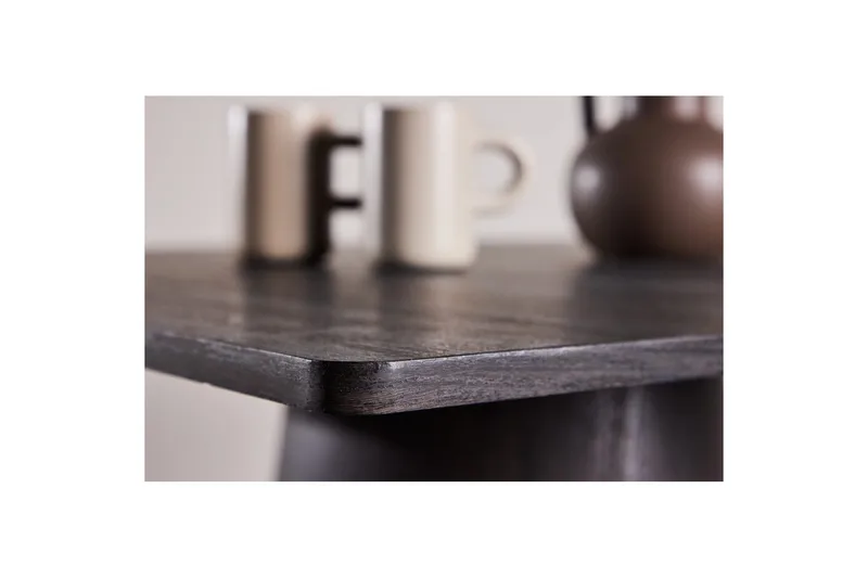 Suorakulmainen ruokapöytä Lanzi - Musta - Huonekalut - Pöytä & ruokailuryhmä - Ruokapöydät & keittiön pöydät