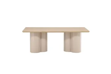 Suorakulmainen ruokapöytä Olivia - beige, 210x100x75 - Huonekalut - Pöytä & ruokailuryhmä - Ruokapöydät & keittiön pöydät