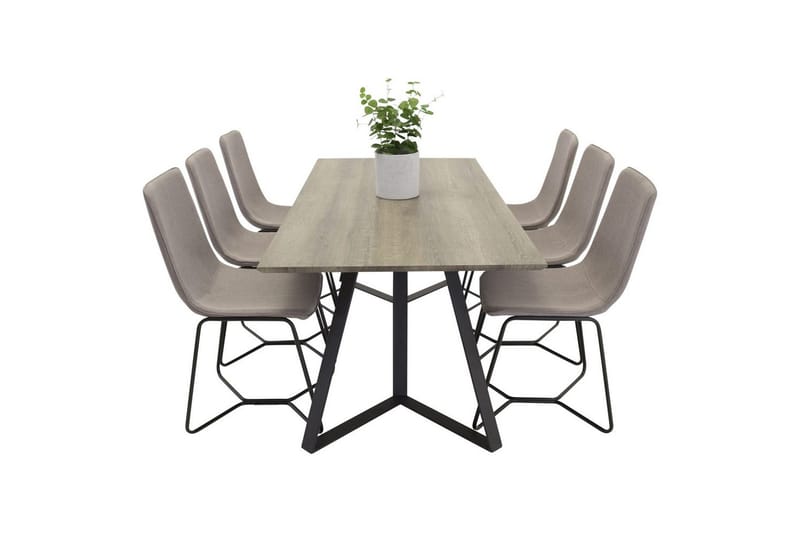 Suorakulmainen ruokaryhmä Marina, X - Huonekalut - Pöytä & ruokailuryhmä - Ruokailuryhmä