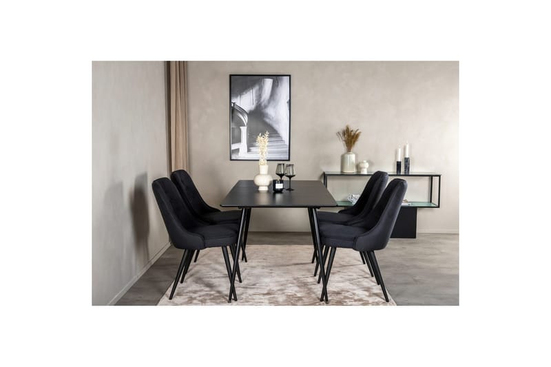 Suorakulmainen ruokaryhmä Silar, Velvet Deluxe - Huonekalut - Pöytä & ruokailuryhmä - Ruokailuryhmä