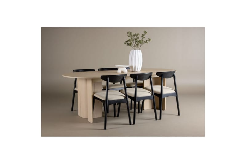 Suorakulmainen ruokaryhmä Ven, Tyresö - beige - Huonekalut - Pöytä & ruokailuryhmä - Ruokailuryhmä