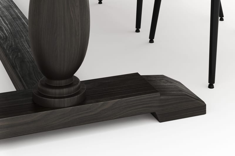 Suzon Ruokailuryhmä 200x100cm 4 Alsarp Ruokatuolilla - Ruskea - Huonekalut - Pöytä & ruokailuryhmä - Ruokailuryhmä