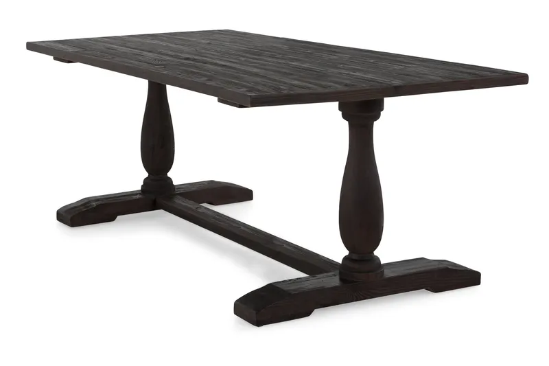 Suzon Ruokailuryhmä 200x100cm 4 Alsarp Ruokatuolilla - Ruskea - Huonekalut - Pöytä & ruokailuryhmä - Ruokailuryhmä