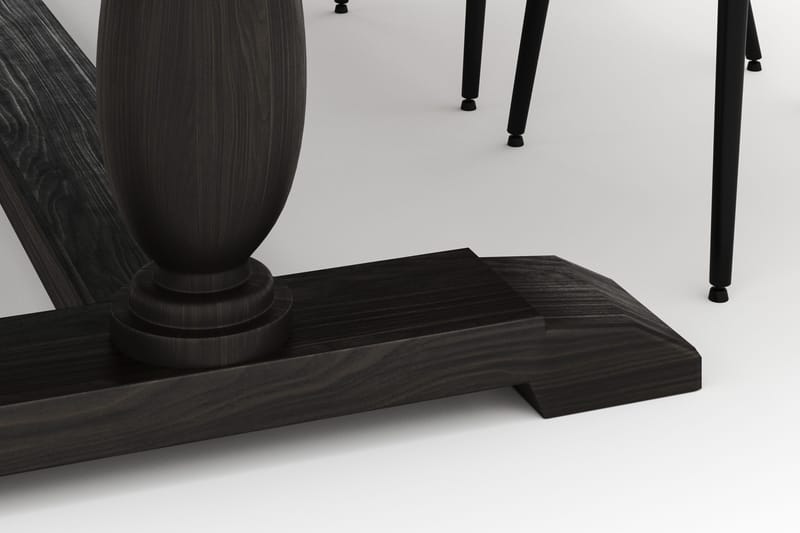 Suzon Ruokailuryhmä 200x100cm 4 Alsarp Ruokatuolilla - Ruskea - Huonekalut - Pöytä & ruokailuryhmä - Ruokailuryhmä