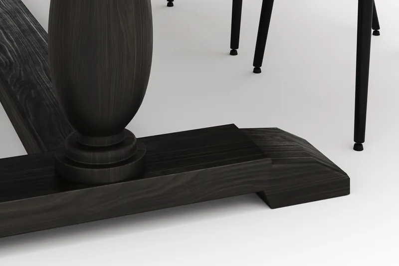 Suzon Ruokailuryhmä 200x100cm 4 Alsarp Ruokatuolilla - Ruskea - Huonekalut - Pöytä & ruokailuryhmä - Ruokailuryhmä