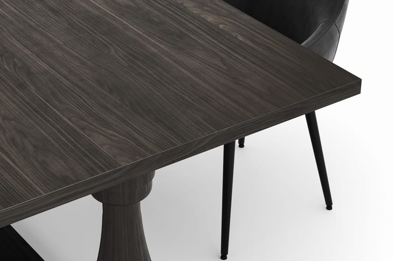 Suzon Ruokailuryhmä 200x100cm 4 Alsarp Ruokatuolilla - Ruskea - Huonekalut - Pöytä & ruokailuryhmä - Ruokailuryhmä