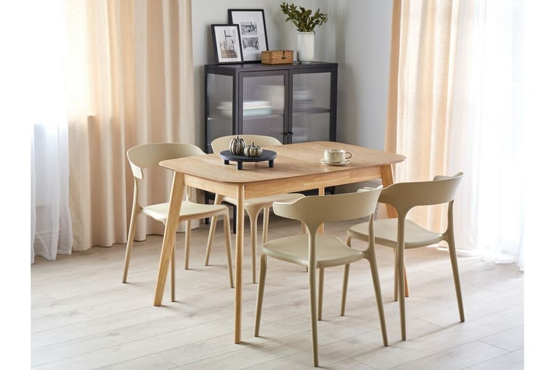Taber Ruokapöytä Jatkettava 120-150x75 cm - Vaalean Ruskea - Huonekalut - Pöytä & ruokailuryhmä - Ruokapöydät & keittiön pöydät