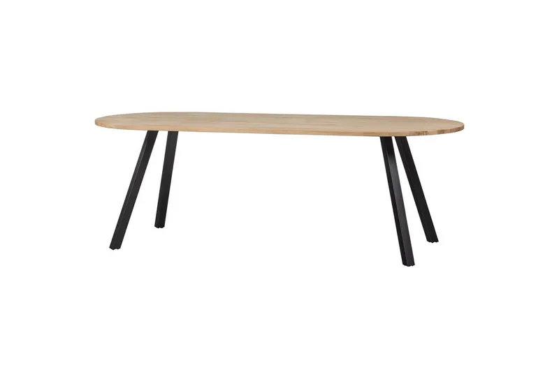 Tablo suuri suorakulmainen ruokapöytä 220 cm tammipöytälevyllä, Beige