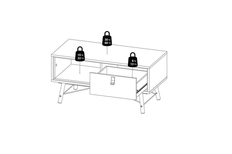 Tadami Sohvapöytä 102 cm - Luonnonväri - Huonekalut - Pöytä & ruokailuryhmä - Sohvapöytä