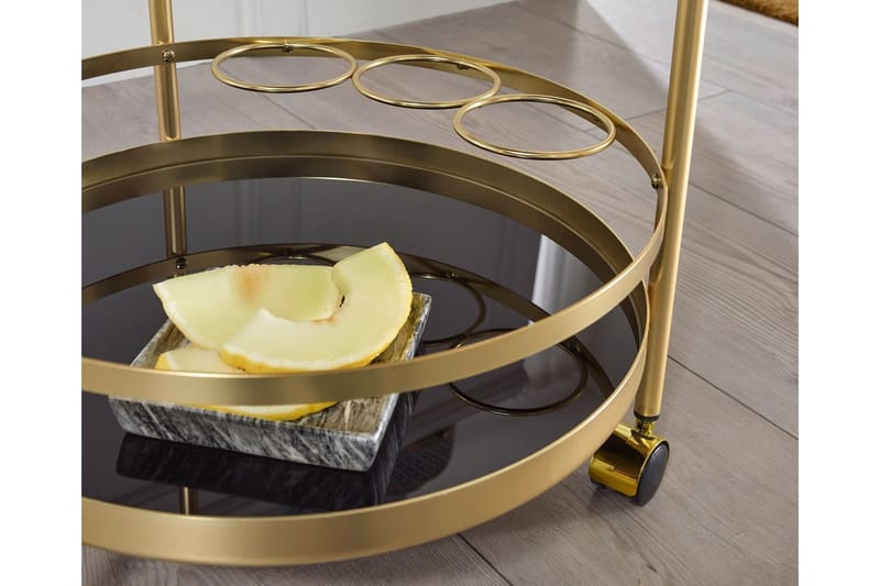 Juomavaunu Hornof 45x45 cm - Kulta - Huonekalut - Pöytä & ruokailuryhmä - Tarjoiluvaunu - Tarjoiluvaunut