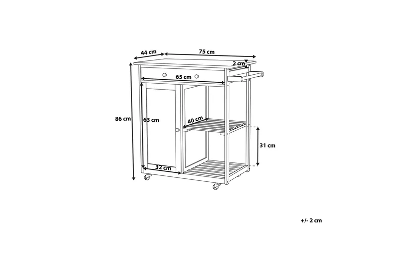 ServeringsPöytä Suong - Valkoinen - Huonekalut - Pöytä & ruokailuryhmä - Tarjoiluvaunu - Tarjoiluvaunut