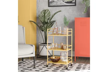 Tarjoiluvaunu Cache 43x29 cm Keltainen - Novogratz - Huonekalut - Pöytä & ruokailuryhmä - Tarjoiluvaunu - Tarjoiluvaunut
