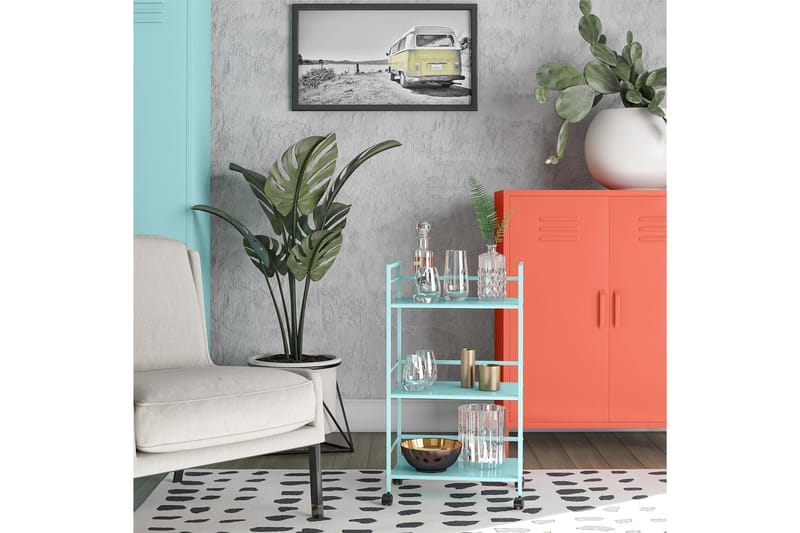 Tarjoiluvaunu Cache 43x29 cm Minttu - Novogratz - Huonekalut - Pöytä & ruokailuryhmä - Tarjoiluvaunu - Tarjoiluvaunut