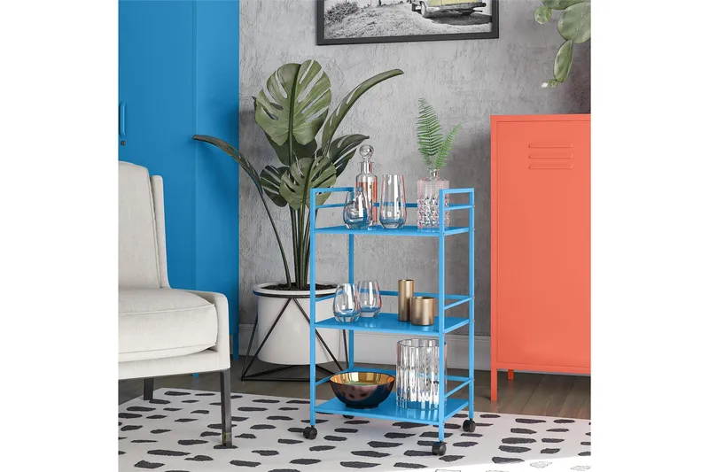 Tarjoiluvaunu Cache 43x29 cm Sininen - Novogratz - Huonekalut - Pöytä & ruokailuryhmä - Tarjoiluvaunu - Tarjoiluvaunut