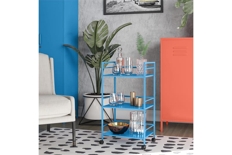 Tarjoiluvaunu Cache 43x29 cm Sininen - Novogratz - Huonekalut - Pöytä & ruokailuryhmä - Tarjoiluvaunu - Tarjoiluvaunut