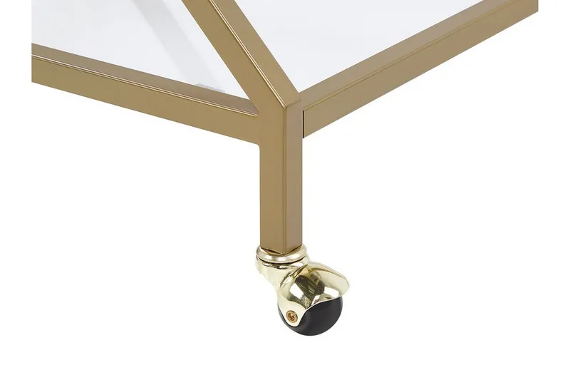 Tarjoiluvaunu Ivera Lasi/Kulta - Kulta - Huonekalut - Pöytä & ruokailuryhmä - Tarjoiluvaunu - Tarjoiluvaunut