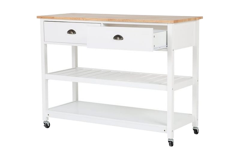 Tarjoiluvaunu Navarino 48x120 cm - Valkoinen - Huonekalut - Pöytä & ruokailuryhmä - Tarjoiluvaunu - Tarjoiluvaunut