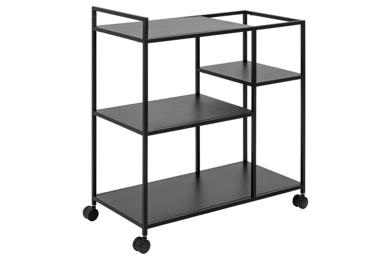 Crabtree Tarjoiluvaunu 78x40 cm - Musta - Huonekalut - Pöytä & ruokailuryhmä - Tarjoiluvaunu - Tarjoiluvaunut