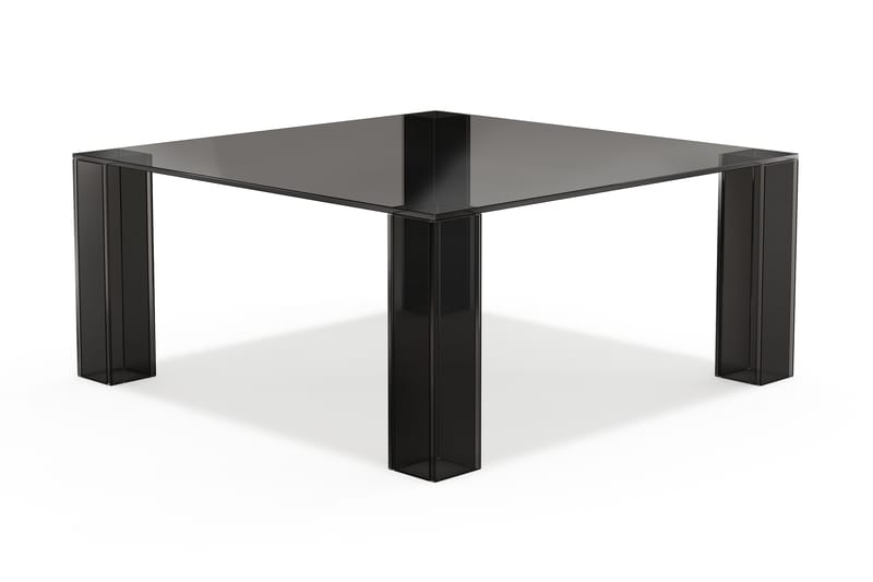 Tetsuya Neliä Lasinen Sohvapöytä 90x90x30 cm - Musta - Huonekalut - Pöytä & ruokailuryhmä - Sohvapöytä