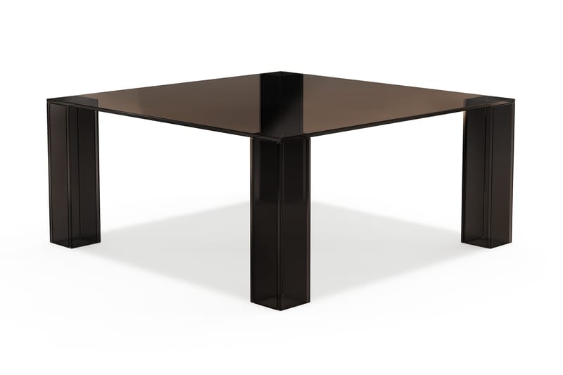 Tetsuya Neliä Sohvapöytä 90x90x30 cm lasia - Ruskea - Huonekalut - Pöytä & ruokailuryhmä - Sohvapöytä