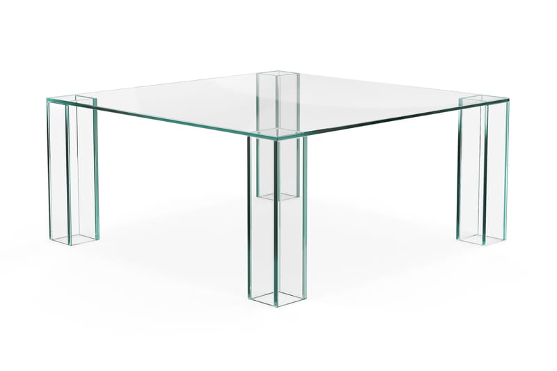 Tetsuya Neliä Pöytä 90x90x30 cm Lasissa - Läpinäkyvä - Huonekalut - Pöytä & ruokailuryhmä - Sohvapöytä