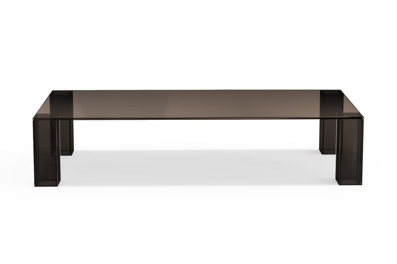 Tetsuya suorakulmainen sohvapöytä 140x60x30 cm lasia - Ruskea - Huonekalut - Pöytä & ruokailuryhmä - Sohvapöytä