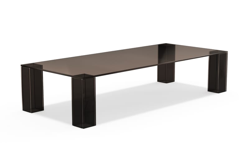 Tetsuya suorakulmainen sohvapöytä 140x60x30 cm lasia - Ruskea - Huonekalut - Pöytä & ruokailuryhmä - Sohvapöytä
