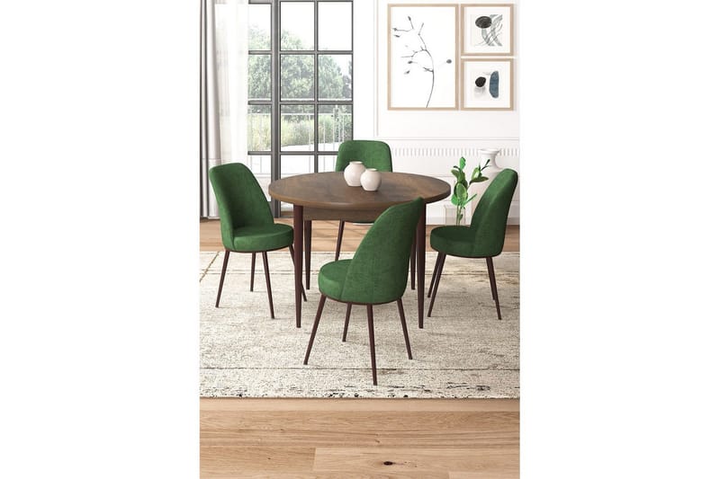 Tor Ruokailuryhmä 4-hengen - Ruskea/Beige - Huonekalut - Pöytä & ruokailuryhmä - Ruokailuryhmä