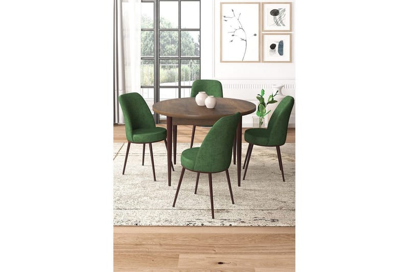 Tor Ruokailuryhmä 4-hengen - Ruskea/Beige - Huonekalut - Pöytä & ruokailuryhmä - Ruokailuryhmä